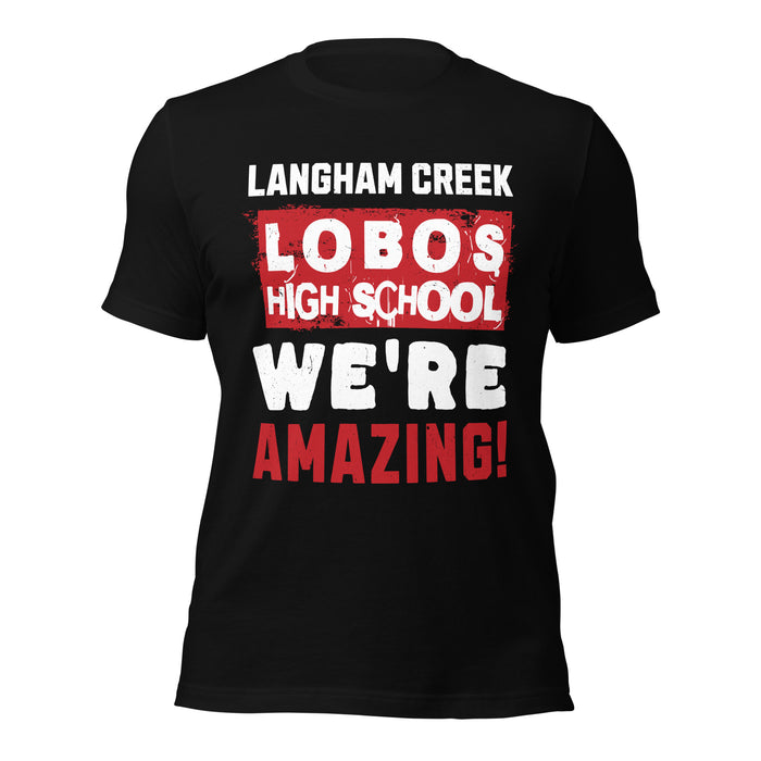 Langham Creek High School Lobos Black Premium Unisex T-shirt 231