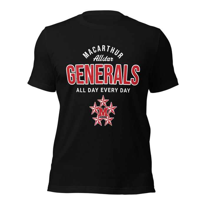 MacArthur High School Generals Black Premium Unisex T-shirt 040