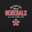 Close-up view of MacArthur High School Generals Black Premium Unisex T-shirt 040