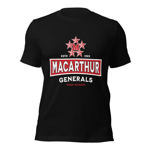 MacArthur High School Generals Black Premium Unisex T-shirt 202