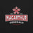 Close-up view of MacArthur High School Generals Black Premium Unisex T-shirt 202