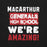 Close-up view of MacArthur High School Generals Black Premium Unisex T-shirt 231
