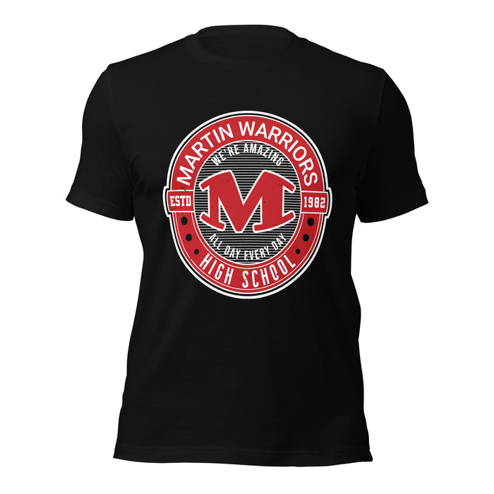 Martin High School Warriors Black Premium Unisex T-shirt 224