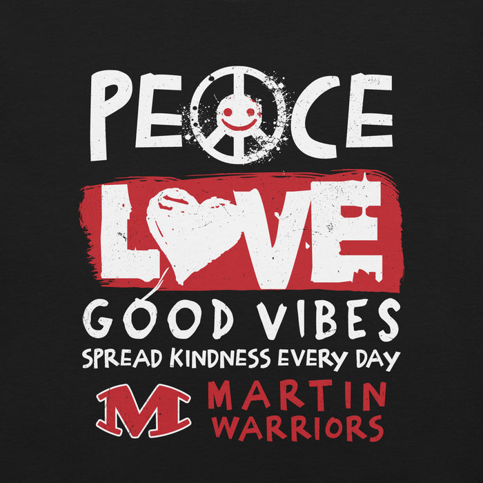 Close-up view of Martin High School Warriors Black Premium Unisex T-shirt 240