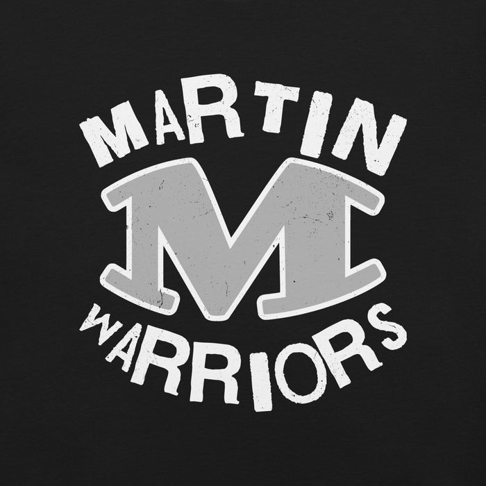 Close-up view of Martin High School Warriors Black Premium Unisex T-shirt 228