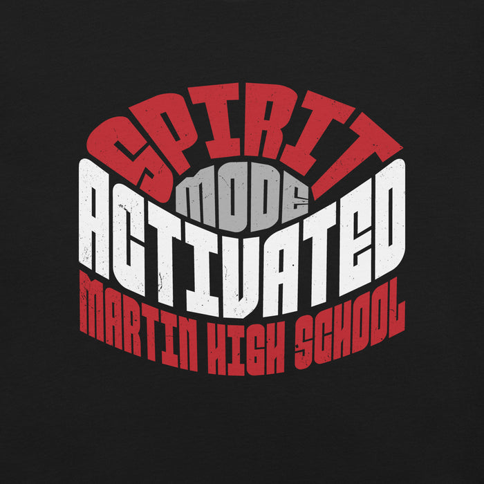Close-up view of Martin High School Warriors Black Premium Unisex T-shirt 242
