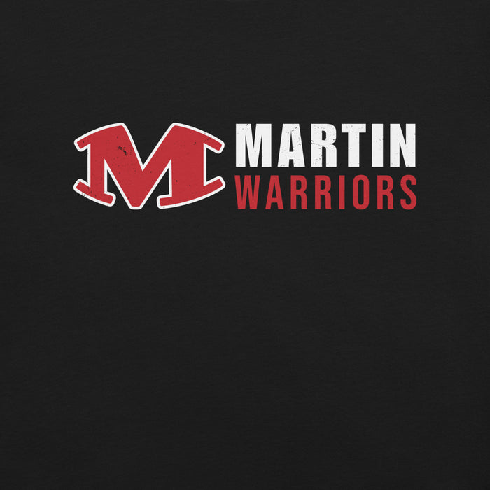 Close-up view of Martin High School Warriors Black Premium Unisex T-shirt 200