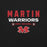 Close-up view of Martin High School Warriors Black Premium Unisex T-shirt 003