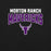 Close-up view of Morton Ranch High School Mavericks Premium Black Unisex T-shirt 234