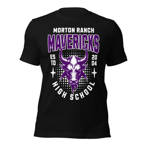 Morton Ranch High School Mavericks Premium Black Unisex T-shirt 204