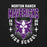 Close-up view of Morton Ranch High School Mavericks Premium Black Unisex T-shirt 204