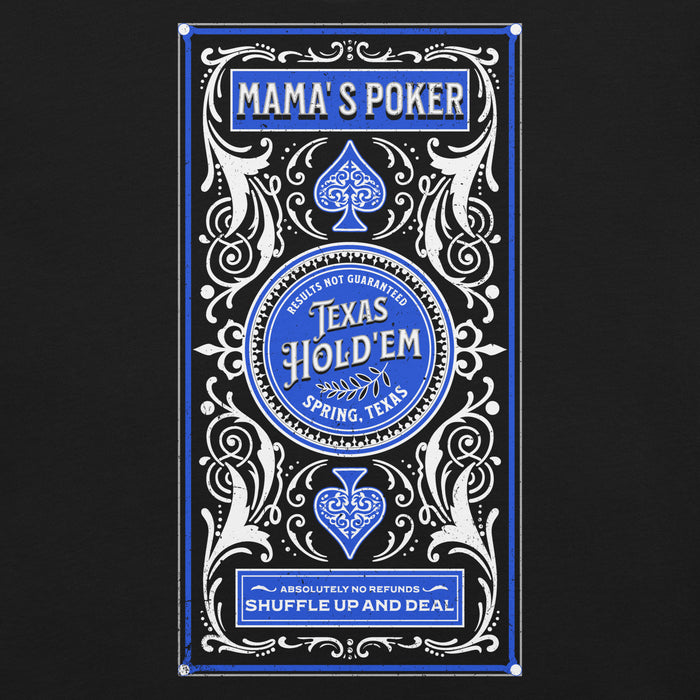 Close-up view of Mama's Poker Premium Unisex t-shirt 216