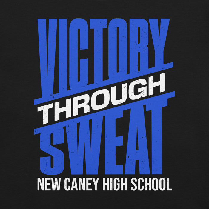 Close-up view of New Caney High School Eagles Black Premium Unisex T-shirt 241