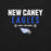 Close-up view of New Caney High School Eagles Black Premium Unisex T-shirt 003