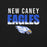 Close-up view of New Caney High School Eagles Black Premium Unisex T-shirt 024