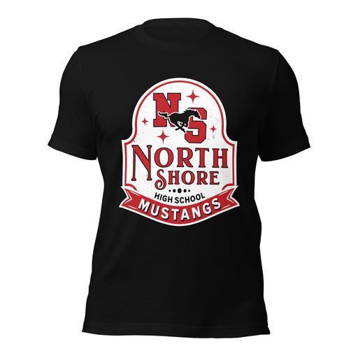North Shore High School Mustangs Black Premium Unisex T-shirt 219