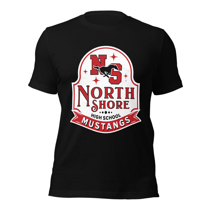 North Shore High School Mustangs Black Premium Unisex T-shirt 219