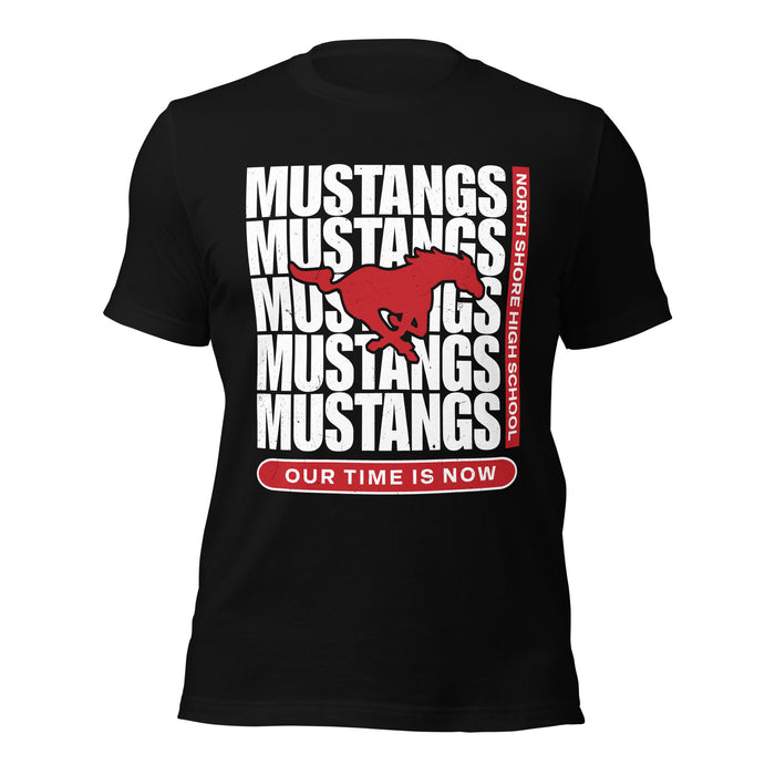 North Shore High School Mustangs Black Premium Unisex T-shirt 235