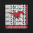 Close-up view of North Shore High School Mustangs Black Premium Unisex T-shirt 235