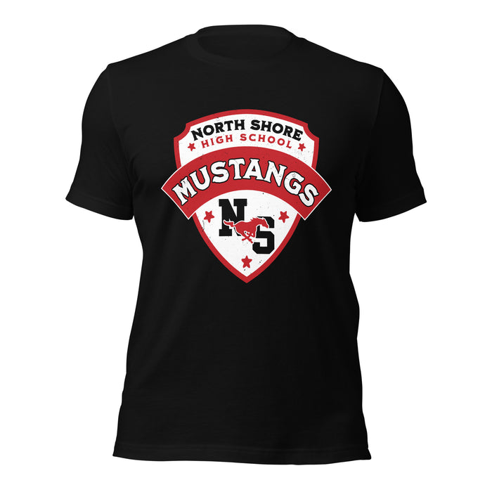 North Shore High School Mustangs Black Premium Unisex T-shirt 221
