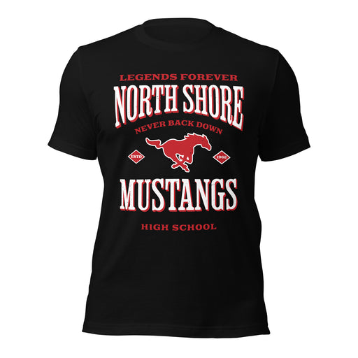 North Shore High School Mustangs Black Premium Unisex T-shirt 230