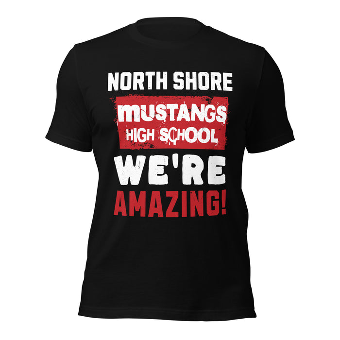North Shore High School Mustangs Black Premium Unisex T-shirt 231