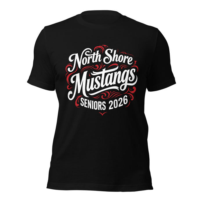 North Shore High School Mustangs Black Premium Unisex T-shirt 253