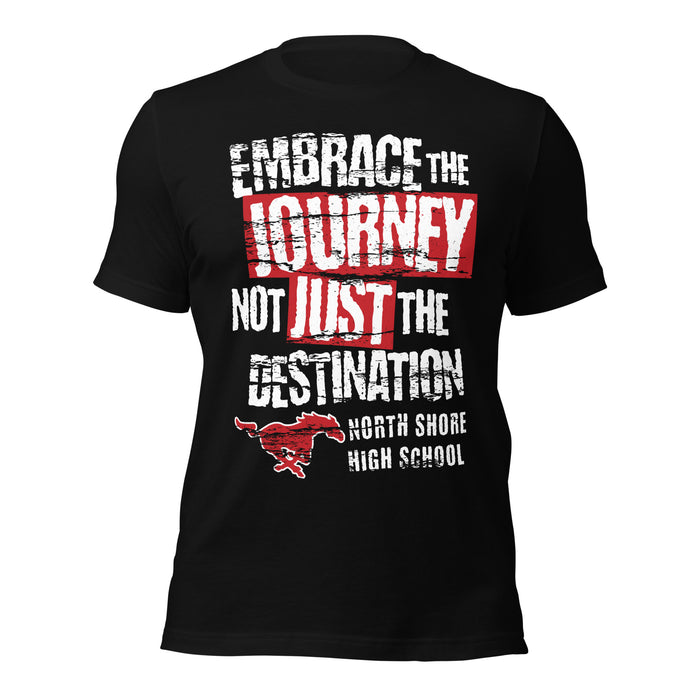 North Shore High School Mustangs Black Premium Unisex T-shirt 232