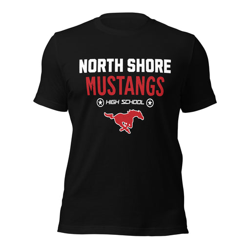 North Shore High School Mustangs Black Premium Unisex T-shirt 003