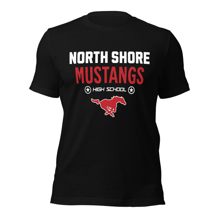 North Shore High School Mustangs Black Premium Unisex T-shirt 003