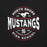 Close-up view of North Shore High School Mustangs Black Premium Unisex T-shirt 218