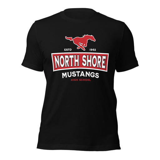 North Shore High School Mustangs Black Premium Unisex T-shirt 202