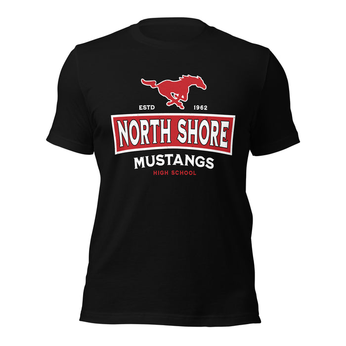 North Shore High School Mustangs Black Premium Unisex T-shirt 202