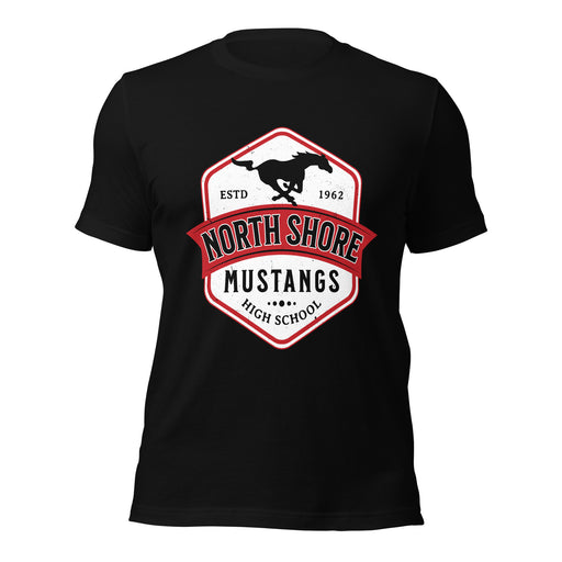 North Shore High School Mustangs Black Premium Unisex T-shirt 209