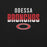 Close-up view of Odessa High School Bronchos Black Premium Unisex T-shirt 024