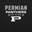 Close-up view of Permian High School Panthers Black Premium Unisex T-shirt 003