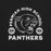 Permian High School Panthers logo with panther head and text on a black background - premium t-shirt design 208