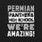 Close-up view of Permian High School Panthers Black Premium Unisex T-shirt 231