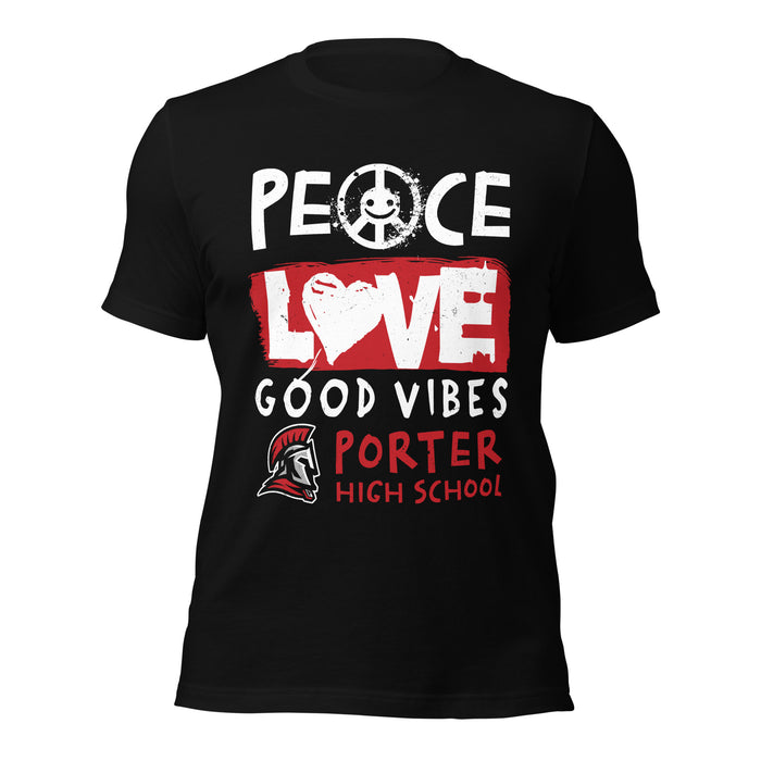 Porter High School Spartans Black Premium Unisex T-shirt 240