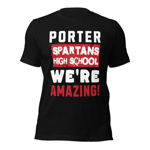 Porter High School Spartans Black Premium Unisex T-shirt 231