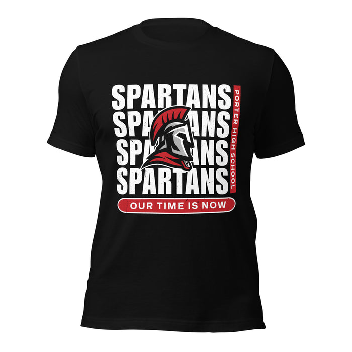 Porter High School Spartans Black Premium Unisex T-shirt 235