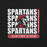 Spartan logo with 'SPARTANS' text and 'Porter High School' on a black background - premium t-shirt design 235