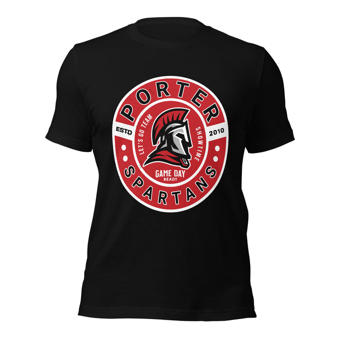 Porter High School Spartans Black Premium Unisex T-shirt 239