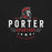 Close-up view of Porter High School Spartans Black Premium Unisex T-shirt 217