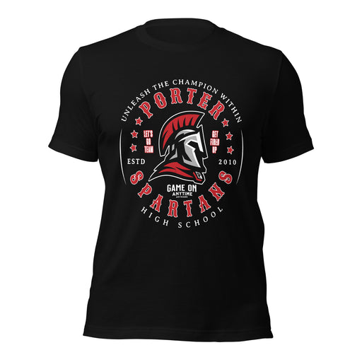 Porter High School Spartans Black Premium Unisex T-shirt 214