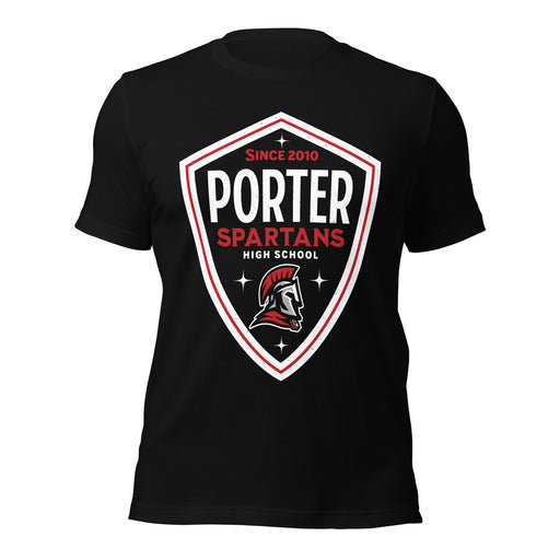 Porter High School Spartans Black Premium Unisex T-shirt 225