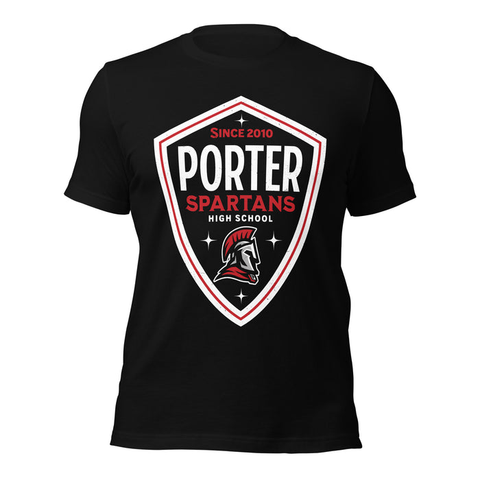 Porter High School Spartans Black Premium Unisex T-shirt 225