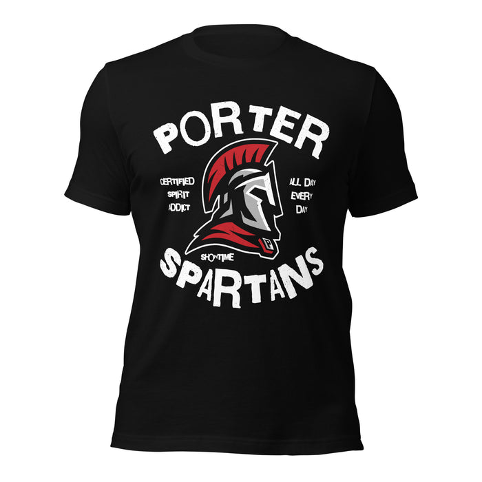 Porter High School Spartans Black Premium Unisex T-shirt 228