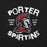Porter Spartans logo with Spartan helmet graphic on a black background - premium t-shirt design 228