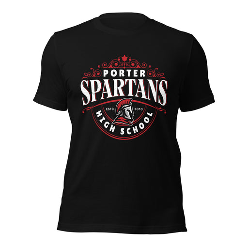 Porter High School Spartans Black Premium Unisex T-shirt 211